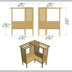 Pressure Treated Clematis Arbour - 6ft X 6ft -Build4less Shop ClematisArbour HDld 700x 13e4d0a0 9cc4 4e54 8a20 358a7286997a