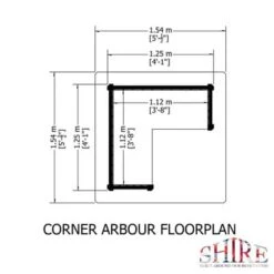 Corner Arbour - 4ft X 4ft (Pressure Treated) -Build4less Shop CornerArbourFLOORPLANTEMPLATE 700x 61f756d9 6297 4d83 9286 4ff90891a219
