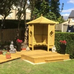 Corner Arbour - 4ft X 4ft (Pressure Treated) -Build4less Shop CornerArbour 3 700x 612d8c4e c027 4a66 a4e0 fab96fb18ad4