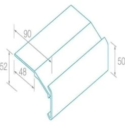 DE50 GRP Drip Edge 50mm X 90mm X 3m Black -Build4less Shop DE50 GRP drip edge