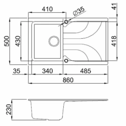 Ego 400 Elleci Granite 1 Bowl Kitchen Sink - All Colors -Build4less Shop EGO400 b6a0067e a6b7 45d9 8b2d d8b9faf7887b