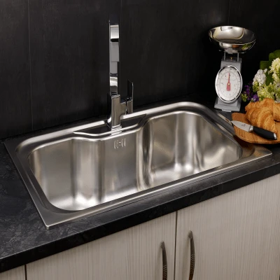 Elegance Jumbo Stainless Steel Inset Kitchen Sink 2 Elegance Jumbo Stainless Steel Inset Kitchen Sink - Image 2