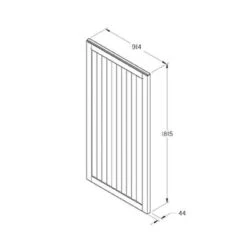Forest Board Gate X 6ft (h) -Build4less Shop FBG63 4 1