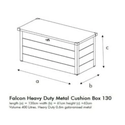 Falcon Heavy Duty Garden Storage Box - Dark Grey - All Sizes -Build4less Shop Falcon 400L Heavy Duty Garden Storage Box Dark Grey Falcon 1692794941458