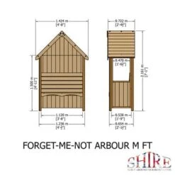 Forget Me Not Arbour - 4ft X 2ft (Pressure Treated) -Build4less Shop Forget Me NotArbourA06341MFT 700x c365b5ba 61e4 41a0 996e ede9be41deeb