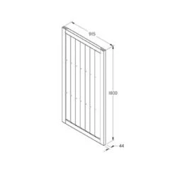 Forest Pressure Treated Featheredge Gate X 6ft (h) -Build4less Shop GFE63PTR 5 1