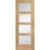 Shaker 4 Light Internal Oak Door With Obscure Glass