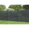 Forest 6ft X 6ft Contemporary Slatted Fence Panel - Anthracite Grey