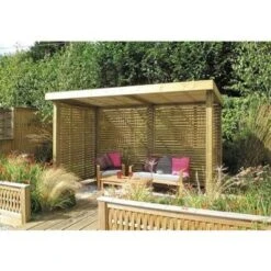 Retreat Garden Shelter With Venetian Panel Roof Covering -Build4less Shop GardenShelter2