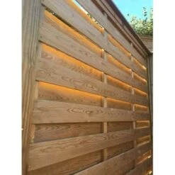 Level Top Hit And Miss Fence Panel Horizontal Boards - All Sizes -Build4less Shop Gardenscreenfencepanelssunlight