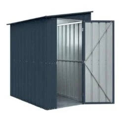 Globel Lean-To Metal Garden Shed - Anthracite Grey - All Sizes -Build4less Shop Globel 4x6ft Lean To Metal Garden Shed Anthracite Grey Globel 1692794991151