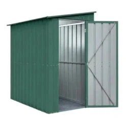 Globel Lean-To Metal Garden Shed - Green - All Sizes -Build4less Shop Globel 4x6ft Lean To Metal Garden Shed Heritage Green Globel 1692794998953