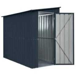 Globel Lean-To Metal Garden Shed - Anthracite Grey - All Sizes -Build4less Shop Globel 4x8ft Lean To Metal Garden Shed Anthracite Grey Globel 1692795004669