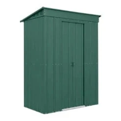 Globel Pent Metal Garden Shed -Build4less Shop Globel 5x3ft Pent Metal Garden Shed Green Globel 1692795048424