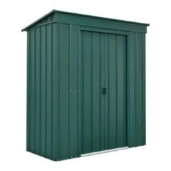 Globel Pent Metal Garden Shed -Build4less Shop Globel 6x3ft Pent Metal Garden Shed Green Globel 1692795107297