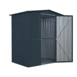 Globel 6ft X 4ft Apex Hinged Single Door Garden Shed - Anthracite Grey