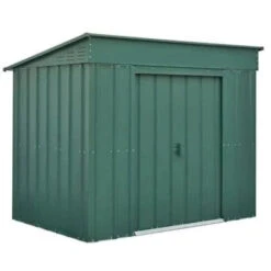 Globel 6ft X 4ft Low Pent Metal Garden Shed - All Colours -Build4less Shop Globel 6x4ft Low Pent Metal Garden Shed Green Globel 1692795146355