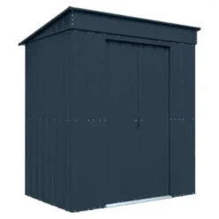 Globel Pent Metal Garden Shed -Build4less Shop Globel 6x4ft Pent Metal Garden Shed Anthracite Grey Globel 1692797255102