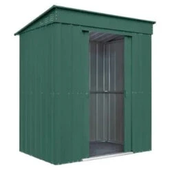 Globel Pent Metal Garden Shed -Build4less Shop Globel 6x4ft Pent Metal Garden Shed Green Globel 1692795165824
