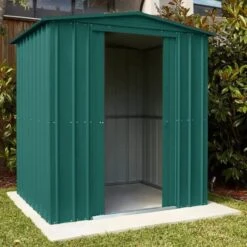 Globel Apex Metal Garden Shed - Green - All Sizes -Build4less Shop Globel 6x5ft Apex Metal Garden Shed Green Globel 1692795175894