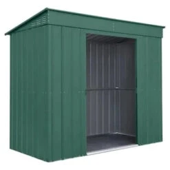Globel Pent Metal Garden Shed -Build4less Shop Globel 8x4ft Pent Metal Garden Shed Green Globel 1692795216510