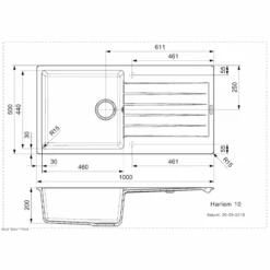 Harlem 1 Bowl Granite Composite Kitchen Sink - All Colours -Build4less Shop HARLEM10BS