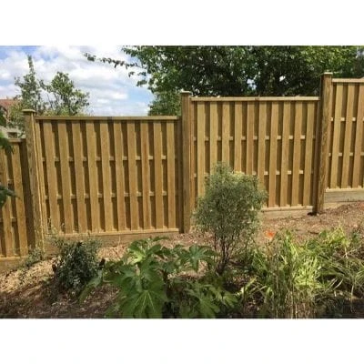 Level Top Hit And Miss Fence Panel Vertical Boards - All Sizes 2 Level Top Hit And Miss Fence Panel Vertical Boards - All Sizes - Image 2