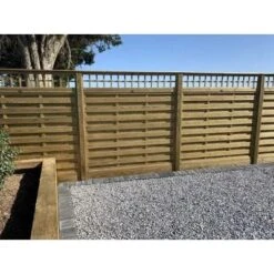 Level Top Hit And Miss Fence Panel Horizontal Boards - All Sizes -Build4less Shop Hitandmissfencepanelsrun