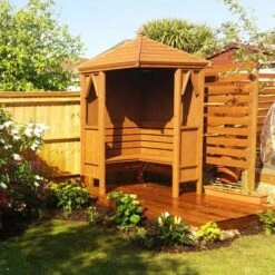 Honeysuckle Corner Arbour - 4ft X 4ft (Pressure Treated)