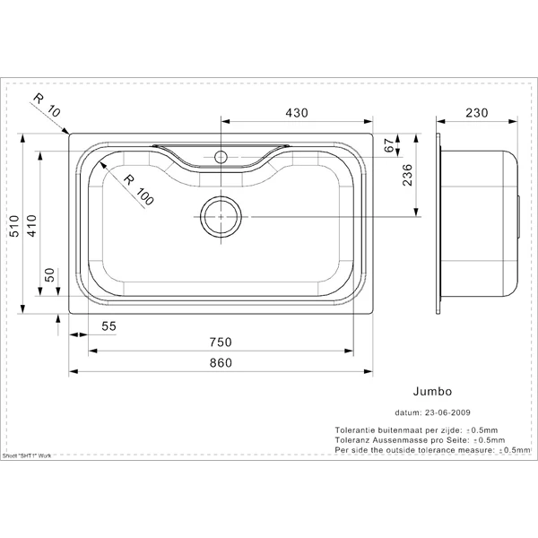 Elegance Jumbo Stainless Steel Inset Kitchen Sink 3 Elegance Jumbo Stainless Steel Inset Kitchen Sink - Image 3