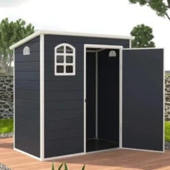 Jasmine 6ft X 3ft Plastic Pent Shed With Foundation Kit