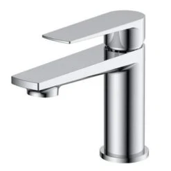 Mini Mono Basin Chrome Mixer Tap With Clicker Waste