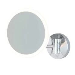 Plus LED Illuminated Round 3x Magnifying Mirror With Magnetic Pull Out Switch