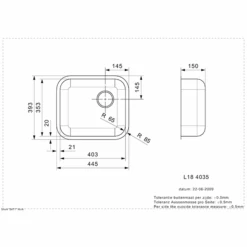 2 Bowl Stainless Steel Kitchen Sink -Build4less Shop L184035OKG