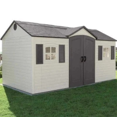 Lifetime 15ft X 8ft Heavy Duty Plastic Garden Shed - Single Entrance 1 Lifetime 15ft X 8ft Heavy Duty Plastic Garden Shed - Single Entrance