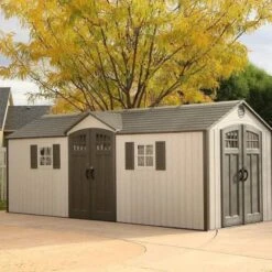 Lifetime Heavy Duty Plastic Garden Shed - Dual Entrance - All Sizes -Build4less Shop Lifetime 20x8ft Heavy Duty Plastic Shed Dual Entrance Lifetime 1692795362670