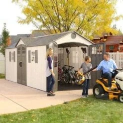 Lifetime Heavy Duty Plastic Garden Shed - Dual Entrance - All Sizes -Build4less Shop Lifetime 20x8ft Heavy Duty Plastic Shed Dual Entrance Lifetime 1692795370362