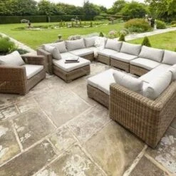 Livingstone - 9 Seater Sofa Set With Armchair & Double Footstool