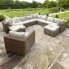 Livingstone - 7 Seater Sofa Set With Armchair & Double Footstool