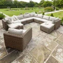 Livingstone - 7 Seater Sofa Set With Armchair & Double Footstool
