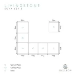 Livingstone - 6 Seater Sofa Set With Footstool 11 Livingstone - 6 Seater Sofa Set With Footstool -Build4less Shop LivingstoneCornerSofaSet3cad