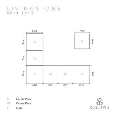 Livingstone - 6 Seater Sofa Set With Footstool 5 Livingstone - 6 Seater Sofa Set With Footstool - Image 5