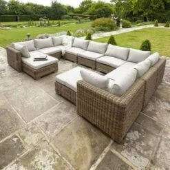 Livingstone - 9 Seater Sofa Set With Double Footstool