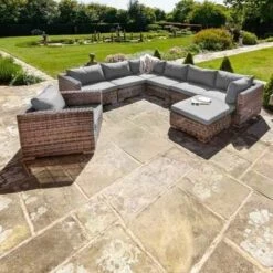 Livingstone Scuro - 6 Seater Sofa Set With Armchair & Footstool