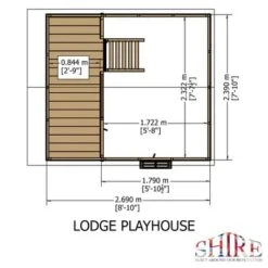 Lodge Playhouse - 8ft X 9ft -Build4less Shop LodgeplayhousemftplanA5999 700x 5e9727b1 f7f3 4bad b83b b4a8513e7663