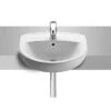 Roca Laura 510mm Semi-Recessed Basin 2 Tap Holes