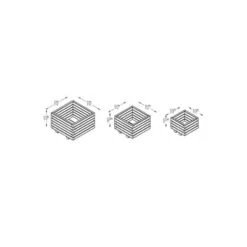 Forest Kendal Square Planter (Pack Of 3) -Build4less Shop MFD82 3 1