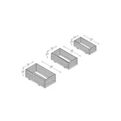 Forest Durham Rectangular Planter (Pack Of 3) -Build4less Shop MFD83 3 1