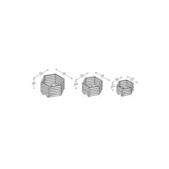 Forest York Hexagonal Planter (Pack Of 3) -Build4less Shop MFD84 3 1