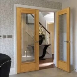Oak Medina Pre Finished Glazed Internal Door - All Sizes -Build4less Shop Medina Full